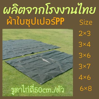 ผ้าใบกันแดดฝน ผ้าใบซุปเปอร์PP ผ้าใบเคลือบ2หน้า ขี้ม้า