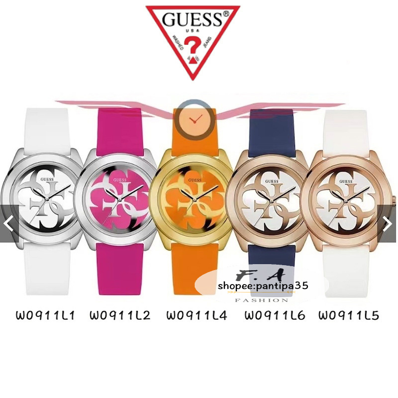 Guess ของแท้100% นาฬิกาผู้หญิงหน้าปัดใหญ่เรียบง่าย W0911L2 W0911L3 W0911L5 W0911L6 W0911L9 - 40MM FA