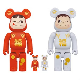 (ของแท้) Bearbrick Daruma Peko-chan &amp; Poco-chan 400+100% แบร์บริค Be@rbrick by Medicom Toy ของใหม่ มือ 1