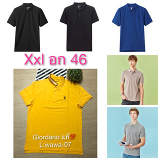 เสื้อโปโลผู้ชาย Giordano แท้ เสื้อคอปก โปโลชาย size xxl อก 46-48 ใส่ได้