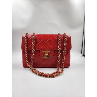 Chanel classic jumbo biglogo vintage flap bag