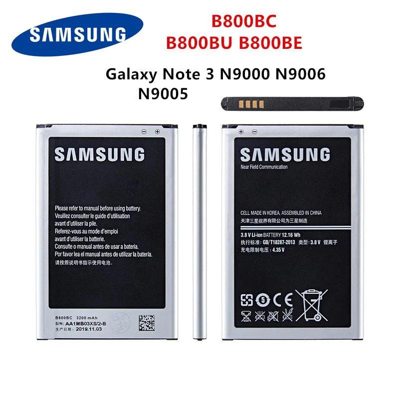 SAMSUNG Original B800BC B800BU B800BE แบตเตอรี่3200MAh สำหรับ Samsung Galaxy Note 3 N900 N9002 N9005