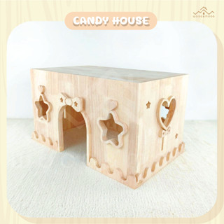 บ้านครอบสัตว์เลี้ยง บ้านกระต่ายขนาดใหญ่ บ้านแมว 🍭candy house🍬น่ารักๆ [WOOD&amp;MOOD]