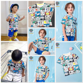 Paw patrol เสื้อยืดลายผ้า