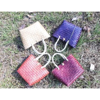 กระเป๋าจูด ขนาด 6*6 ย้อมสี ราคา 65 บาท