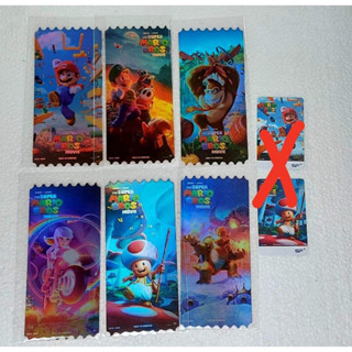 collectible ticket super mario bros. sf แท้ ครบ 6 ลาย มาริโอ้