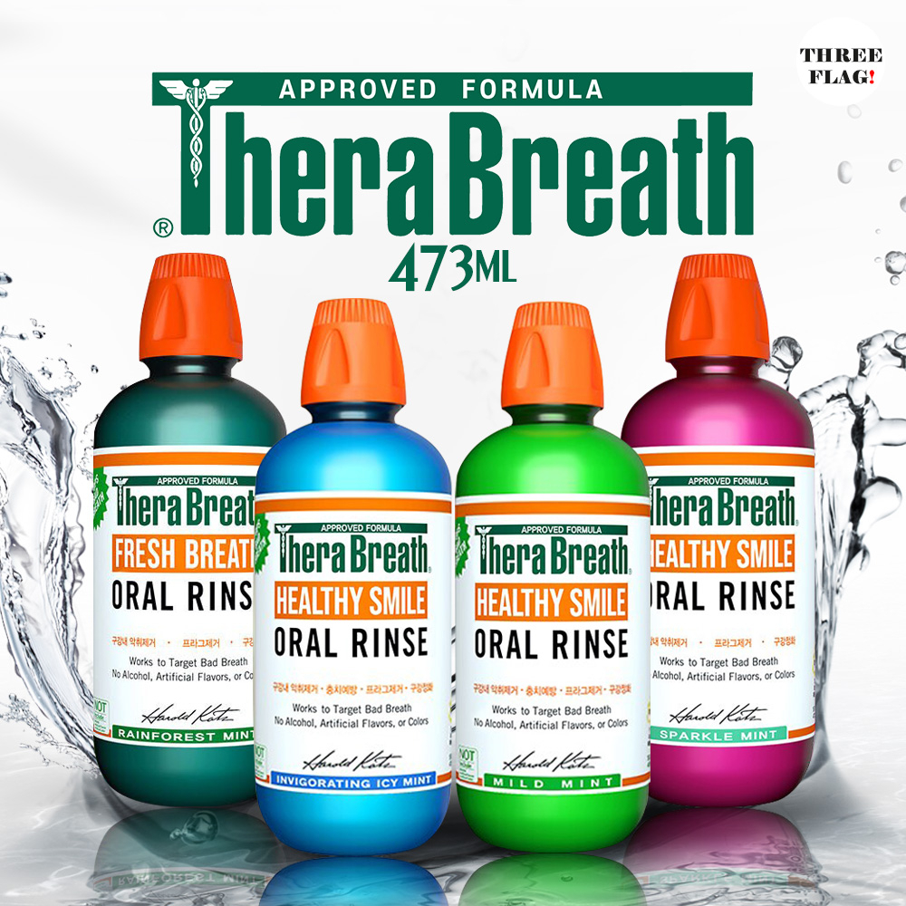 [ลด30% ใช้โค้ดไลฟ์/Shopee Video] พร้อมส่ง แท้ น้ำยาบ้วนปาก TheraBreath Fresh Breath Dentist Formulated Oral Rinse