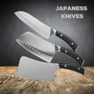 Japaness knives Santoku,Chopper,Slicing knife Premium grade มีดญี่ปุ่น มีดซันโตกุ มีดสับกระดูก มีดหั่น เกรดพรีเมี่ยม