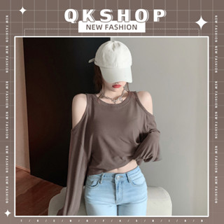 QKshop [New in พร้อมส่ง] เสื้อเว้าไหล่แขนยาว เสื้อครอปแขนยาว💗 ผ้านิ่มสวย เข้ากับทุกไลฟ์สไตล์ ของมันต้องมีนะ🔥