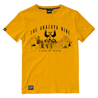 Dextreme เสื้อยืดวันพีซ (DOP-1724) One Piece ลาย กลุ่มเก้าปลอกดาบแดง  มี สีเหลือง และ สีเทา