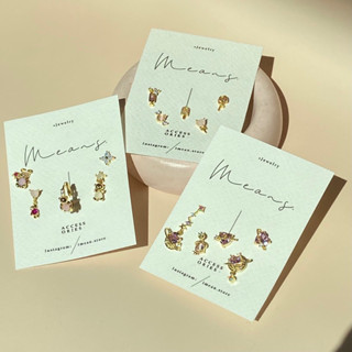 imean.store - Mini set earring | ต่างหูเซ็ตสุดคุ้มประดับจี้เพทาย