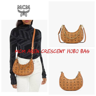 M//C//M Aren Crescent Hobo bag Code:B1D110466 แบรนด์แท้ 100% งาน Outlet