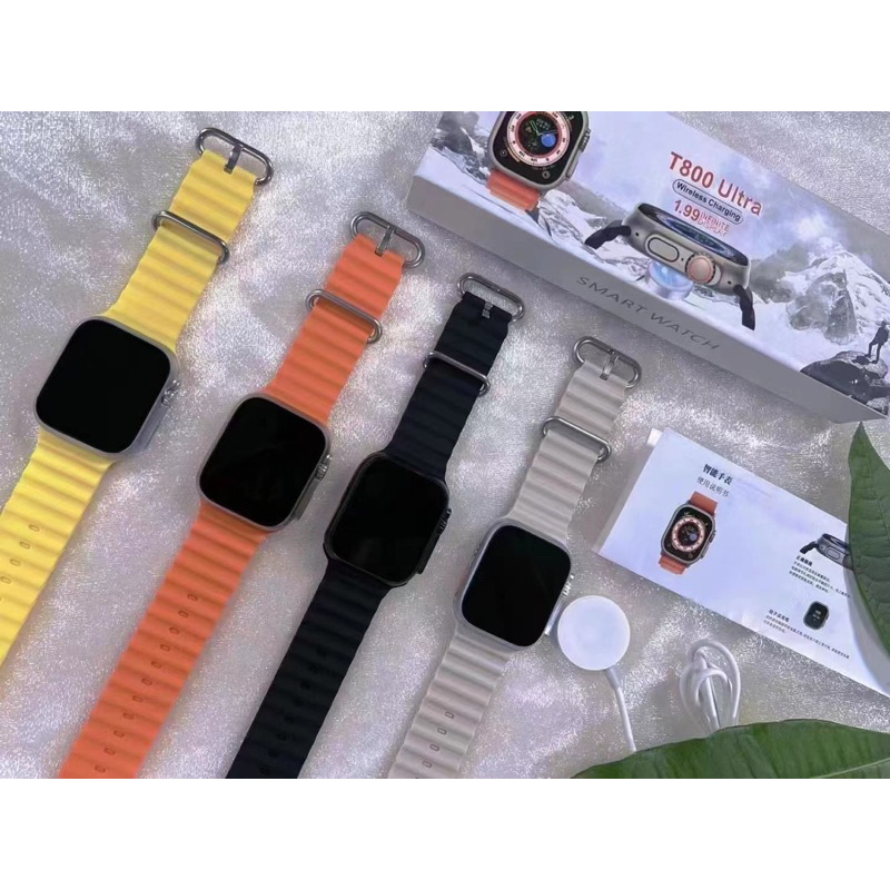 ใหม่ IWO 16 สมาร์ทวอทช์ T800 Ultra Watch 8 Series 8 NFC เชื่อมต่อบลูทูธ กันน้ํา เหมาะกับการเล่นฟิตเน