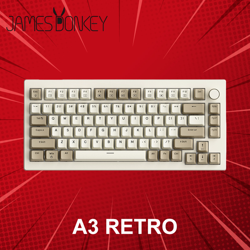 คีย์บอร์ดไร้สาย James Donkey A3 Retro (ภาษาอังกฤษ) ประกันศูนย์ 1 ปี