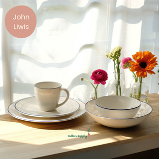 John Lewis  เซรามิก  จาน ชาม เเก้ว ใส่ อาหาร เครื่องดื่ม เข้า ไมโครเวฟ เครื่องล้างจาน ได้