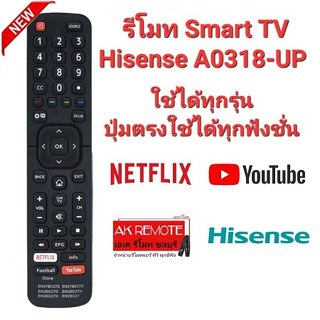 @@รีโมท Smart TV Hisense A0318-UP ใช้ได้ทุกรุ่น ปุ่มตรงใช้ได้ทุกฟังชั่น