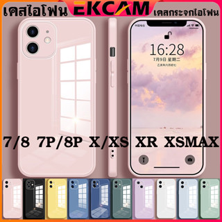 🇹🇭Ekcam เคสไอโฟน เคส เคสกระจกไอโฟน 7/8 7P/8P X/XS XR XSMAX เคสด้านหลังเป็นกระจก เคสกระจกไอโฟน เคสกระจก แข็ง phone case