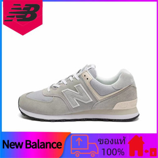 ของแท้ 100% New Balance NB 574 รองเท้าวิ่งสวมต่ำที่ดูดซับแรงกระแทกสบาย ๆ สีเทา