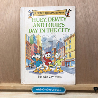 หนังสือนิทานภาษาอังกฤษ ปกแข็ง Huey, Dewey And Louies Day In The City  - A Disney Rhyming Reader - Fun with City Words