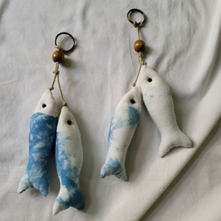 Fish keychain พวงกุญแจ ปลา ปลาผ้า วัสดุธรรมชาติ