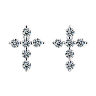 MR GOLD ER DIAMOND CROSS S925 CZ