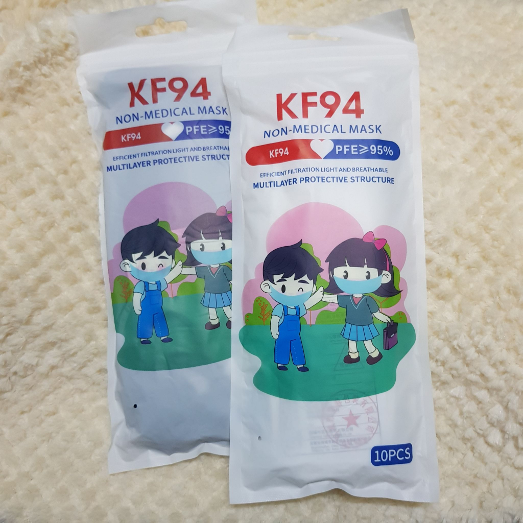 พร้อมส่งจากไทย!! KF94 mask เด็ก แถม สายคล้องแมส หน้ากากอนามัย สีดำ หน้ากากอนามัยเด็ก หน้ากากเกาหลี แมสเกาหลี 4D แมสเด็ก