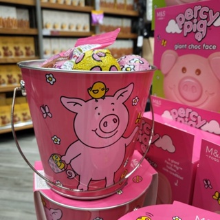 M&amp;S easter eggs Percy pig egg hunt bucket ถังสเตนเลส ช็อกโกแลต รูปไข่ และลูกอมเคี้ยวหนึบ ไข่