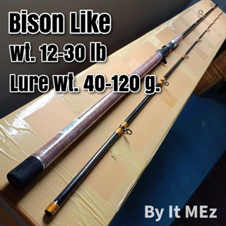 ของแท้ ราคาถูก ❗❗ คันเบสหน้าดิน กราไฟท์ Bison Like ด้ามก็อก Line wt. 12-30 lb. เหมาะสำหรับงานบ่อ งานธรรมชาติ Casting