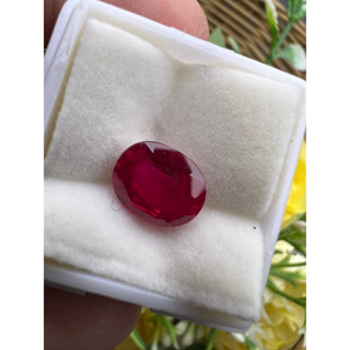 Lab  Ruby oval 8x9mm 3.50mm  1 pieces