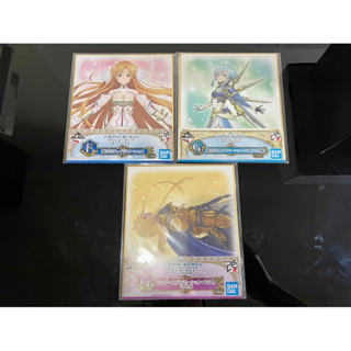 [3ใบ] Shikishi Sword Art Online SAO Alicization Asuna Alice Sinon Banpresto ichiban kuji ภาพ จับสลาก ชิกิ อสึนะ อลิส