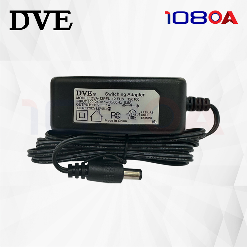 Adapter กล้องวงจรปิด DVE แท้ 100% 12V 1A รุ่น DSA-12PFU-12 FUS 120100