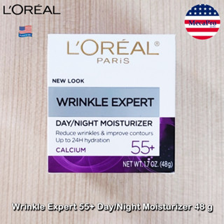 LOreal® Wrinkle Expert 55+ Day/Night Moisturizer 48 g ลอรีอัล ปารีส มอยส์เจอร์ไรเซอร์สำหรับผิวหน้า ให้ความชุ่มชื้น