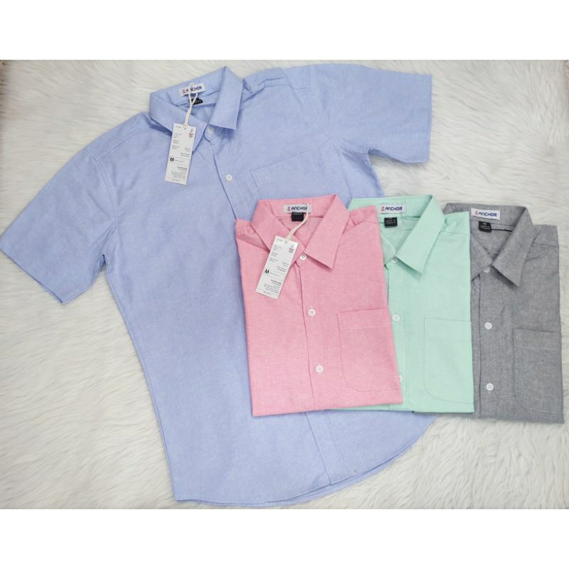 เสื้อเชิ้ตเเขนสั้นผู้ชาย*สีพื้นพาสเทล*มีคู่เด็กสามารถใส่พ่อลูกได้**