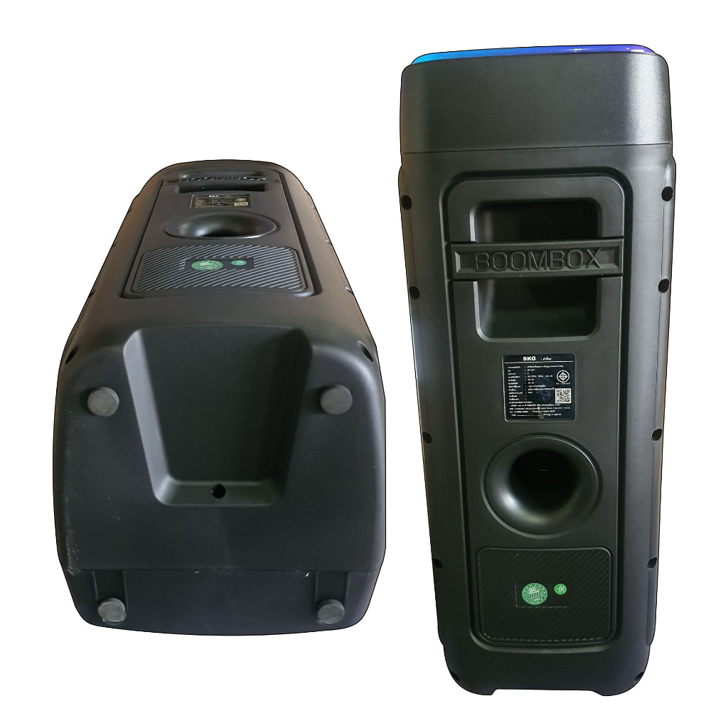 SKG ลำโพงบลูทูธ ขนาดยักษ์ พกพา 8 นิ้ว x2ดอก ไมค์ลอย 2ตัว แสงสีวิบวับ เปลี่ยนโหมดไฟได้ 40W RMS. รุ่น SR-207 ลำโพงพกพา