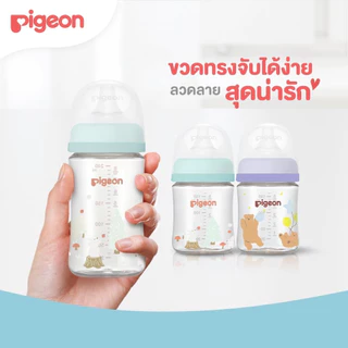 Set (4+2) จุกนมพีเจ้นคอกว้าง Pigeon New soft touch plus