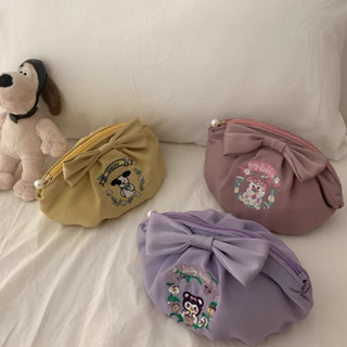 (พร้อมส่ง🌷) Cartoon Bow Bag กระเป๋า กระเป๋ามีซิป กระเป๋าผ้า กระเป๋าน่ารัก