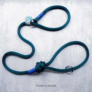 Slip Leash สีDarkGreen :DOG SLIP ROPE LEASH สีเขียวเข้ม DarkGreen/Blue - สายจูงฝึก สายจูงสัตว์เลี้ยง คล่องตัว น้ำหนักเบา