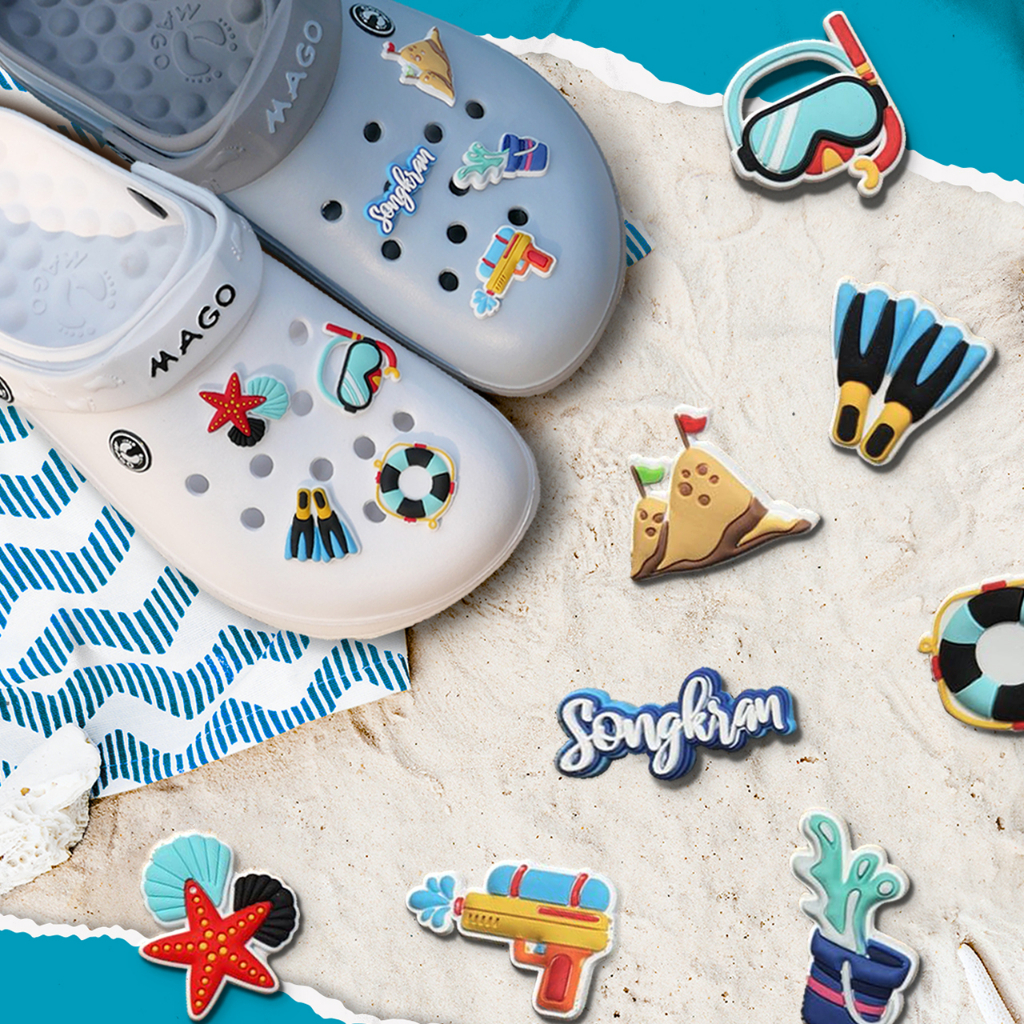 Jibbitz  Set " MAGO " สําหรับตกแต่งรองเท้า Accessories อุปกรณ์เสริมรองเท้า Mago footwear แฟชั่น ลายการ์ตูน