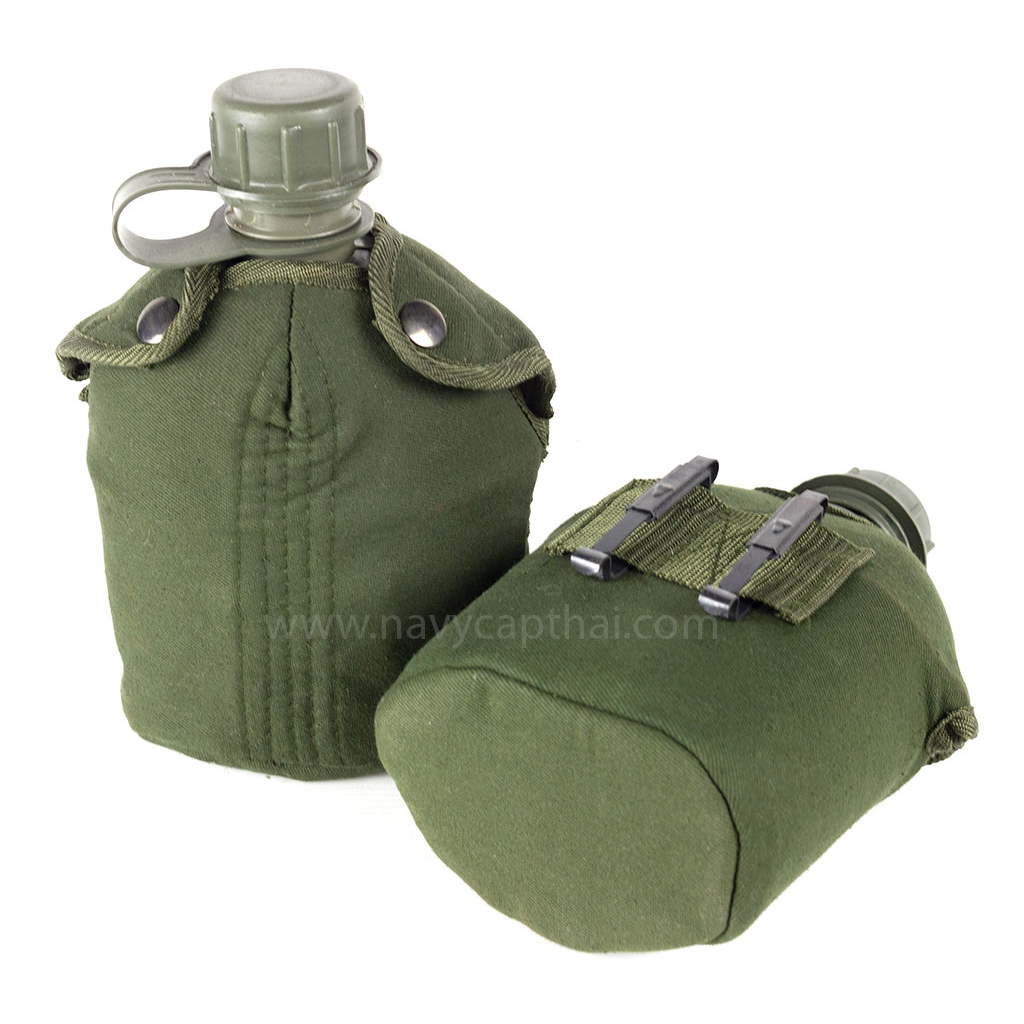 กระติกน้ำ รด. สายโยง สายเข็มขัด รุ่นเหล็กเสียบเข็มขัด พร้อมปลอก รุ่นสายยาว ครบกระติกน้ำทหาร กระติกน้ำลูกเสื้อ น้ำเดินป่า - รูปที่ 4