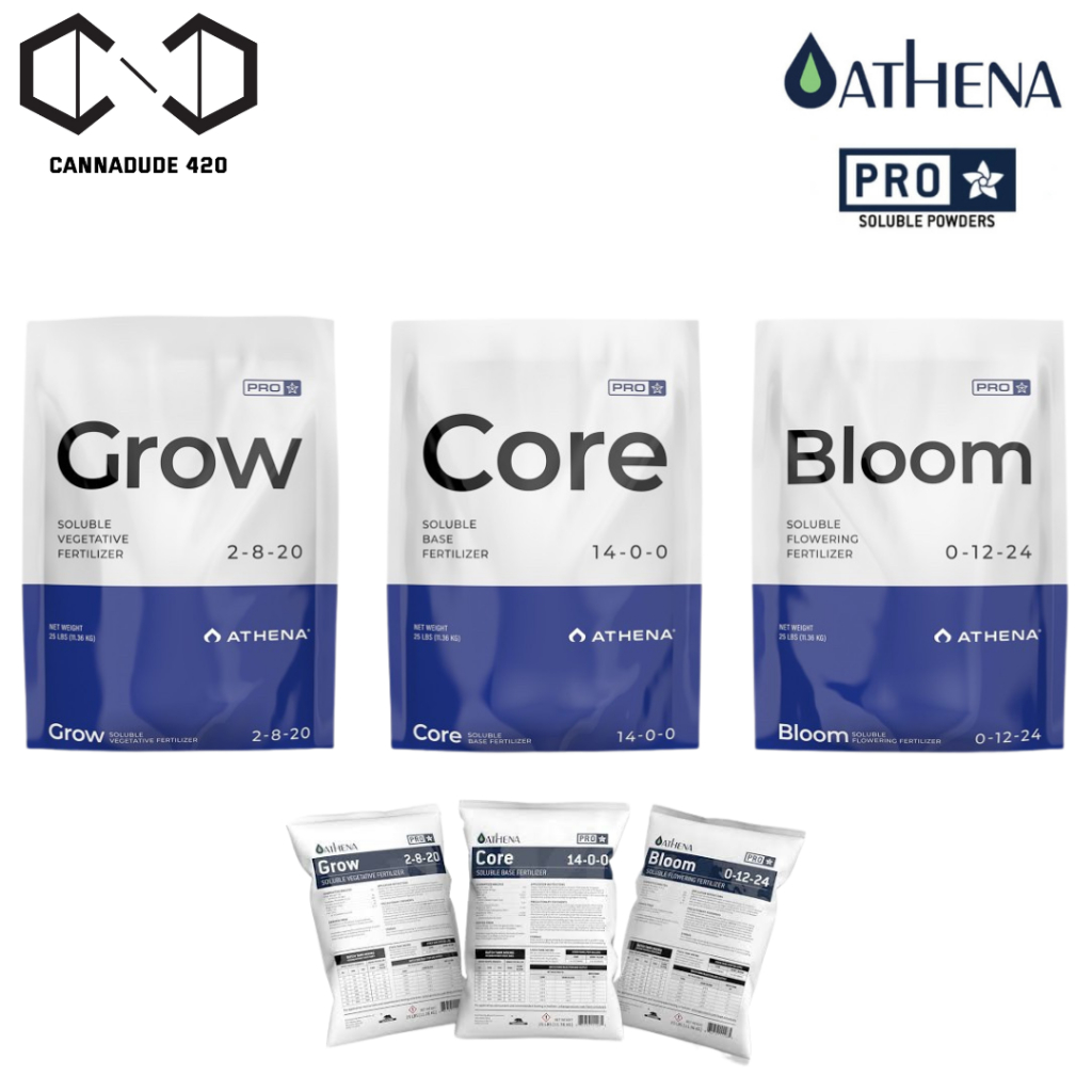 [ส่งฟรี] Athena Set Pro line (Grow-Core-Bloom) ขนาด 25 lbs สำหรับทำใบ ทำดอก และสารอาหารพื้นฐาน ปุ๋ยนอก ปุ๋ยUSA แท้