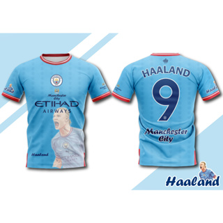 เสื้อพิมพ์ลาย ยอดฮิต ลาย แมนเชสเตอร์ ซิตี้ เอฟซี นักเตะ Erling Haaland ฮาลันด์