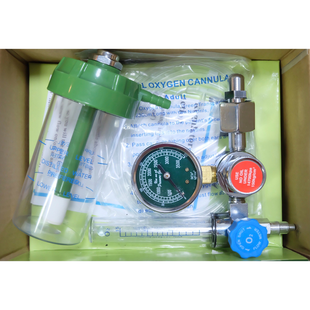 เกจ์ออกซิเจน(พร้อมส่ง) Medical Oxygen Regulator with Flow Meter (THREAD CGA540)