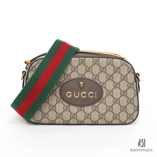 GUCCI CAMERA TIGER 24 BROWN GG SUPREME MONOGRAM GHW