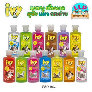 ไอวี่ Ivy แชมพู ครีมนวด อาบน้ำสุนัข แมว กระต่าย มีหลายสูตรให้เลือก ขนาด 250 ml.