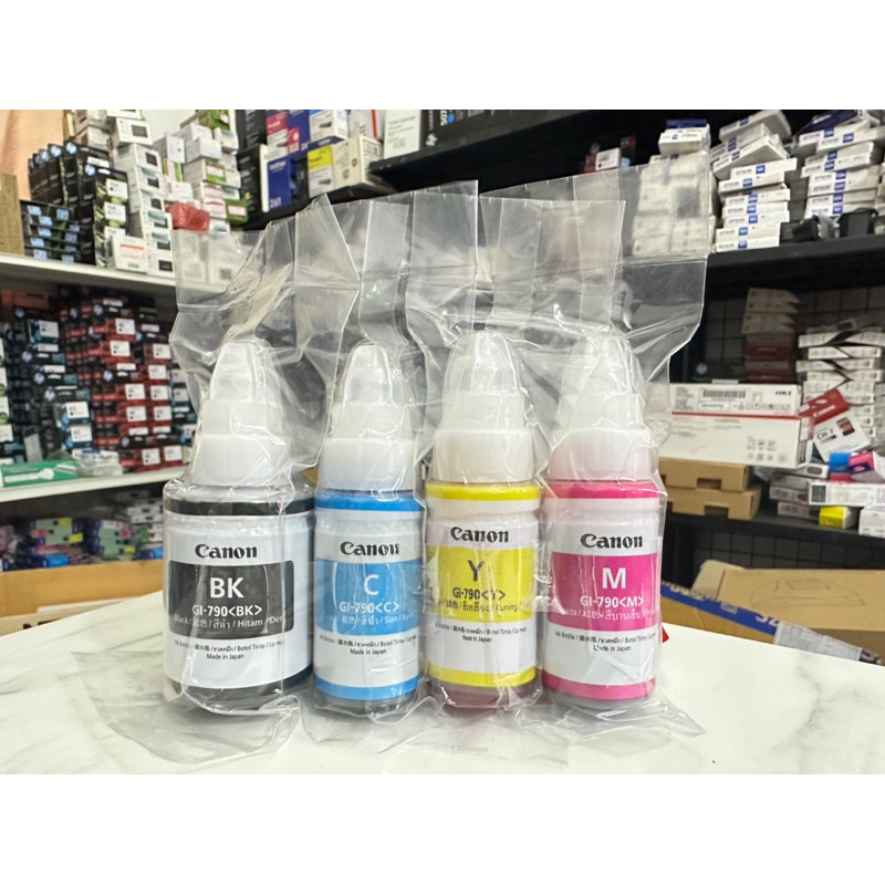 Canon หมึกแท้ GI-790 BK/C/M/Y for G1000/G2000/G3000/G4000 (NO BOX)