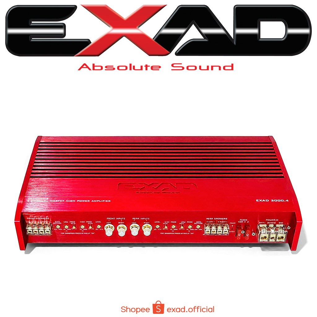 Power amplifier EXAD EX-RED3000.4 เพาเวอร์แอมป์ (จัดส่งฟรี)