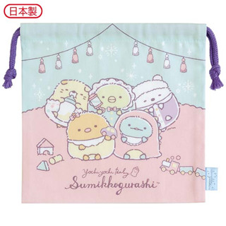 กระเป๋ารูดเชือก Sumikko Gurashi - Sumikko Baby สีฟ้า ขนาด 20 x 20 ซม.