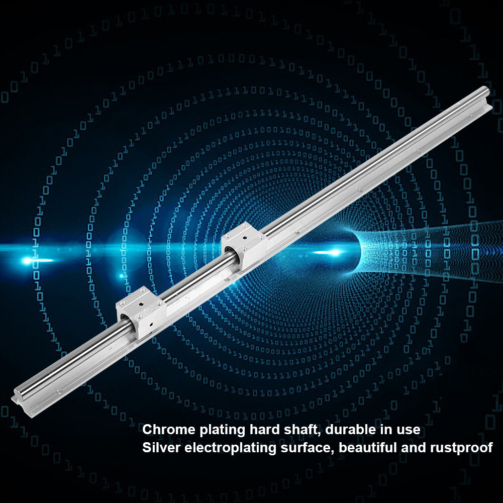 ชุดเพลารางเชิงเส้น บล็อกแบริ่งสไลด์ 4 ชิ้น SBR20UU SBR20-1000 มม.แบริ่งเชิงเส้นรางสไลด์คู่มือเพลา