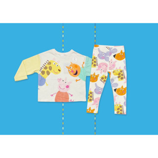 ✅ [4-7Y] Peppa Pig Long Sleeve And Leggings Set ชุดเซ็ต เสื้อแขนยาว และเลคกิ้ง เปปป้า พิก