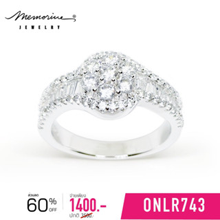 Memorine Jewelry แหวนเงินแท้ 925 ฝังเพชรสวิส (CZ)  ONLR743